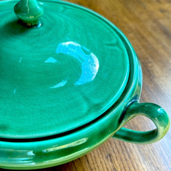 1930’s Petal Green MOUNT CLEMENS large dinner serving wear | rare - Picture 4 of 13